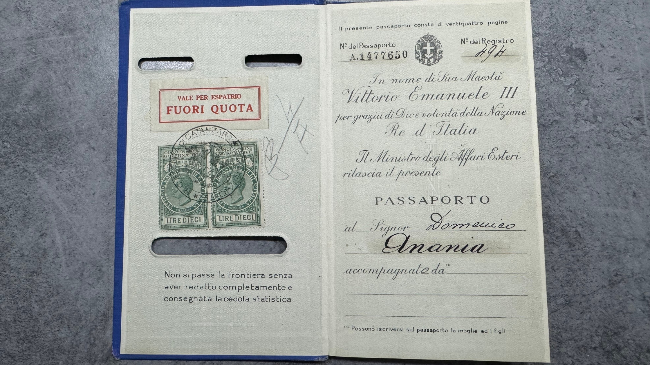 old italian passport